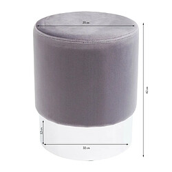 Karedesign Tabouret Cherry gris clair et chrome Kare Design pas cher