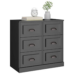 Avis vidaXL Buffet noir 70x35,5x67,5 cm bois d'ingénierie