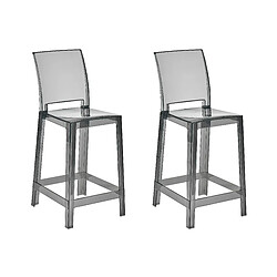 Beliani Lot de 2 chaises de bar WELLINGTON Noir