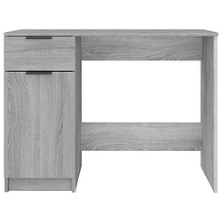 Helloshop26 Bureau table poste de travail meuble d'ordinateur informatique étude sonoma 100 x 50 x 75 cm bois d'ingénierie gris 02_0023937