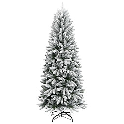 vidaXL Sapin de Noël artificiel avec neige floquée 120 cm PVC et PE