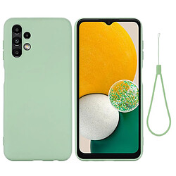 Coque en silicone antichoc avec sangle vert pour votre Samsung Galaxy A13 4G