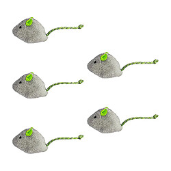 5pcs Teaser Toy Mouse Shape Interactive Léger Soulager l'ennui Pet Teething Toy Cat Supplies