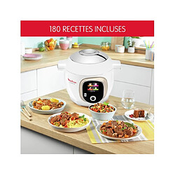 Moulinex Multicuiseur Cookeo+ Blanc et Moule 180 recettes YY5412FB