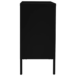 Avis vidaXL Buffet Noir 75x35x70 cm Acier et verre trempé