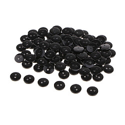 Bouton rond en résine 100 trous de couleur bonbon pour coudre le cahier de scrapbooking 1cm noir