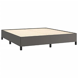 Avis vidaXL Cadre de lit sans matelas gris 160x200 cm similicuir