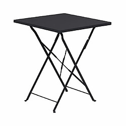 Mes Ensemble table + 2 chaises de jardin en métal gris - BACA