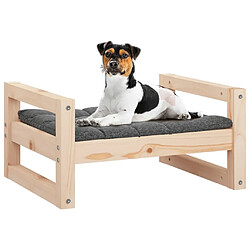 Avis vidaXL Lit pour chien 55,5x45,5x28 cm Bois de pin solide