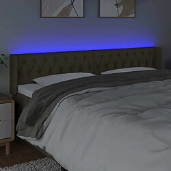 Acheter Maison Chic Tête de lit scandinave à LED,meuble de chambre Taupe 203x16x78/88 cm Tissu -MN51272