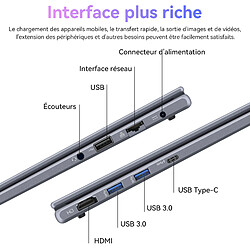 VANWIN PC Portable Intel Core i9-8950HK 16Go DDR4 512Go SSD Windows 11 pro Ordinateur Portable avec 15,6 Pouces 1920*1080 IPS 5000mAh WiFi 6 BT5.0 AZERTY-Gris pas cher