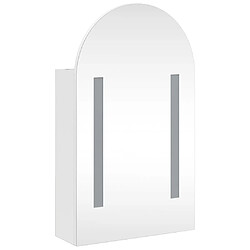 Acheter Maison Chic Armoire de bain à miroir,Meuble haut de rangement de salle de bain avec LED arquée blanc 42x13x70 cm -GKD711565