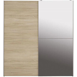 Cstore ULOS Armoire 2 portes coulissantes + miroir - Chene sonoma