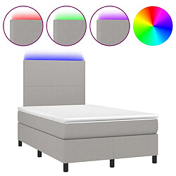 Sommier à lattes,Cadre à lattes de lit et matelas et LED pour Adulte Gris clair 120x200 cm -MN76378