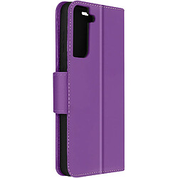 Avizar Housse Samsung Galaxy S21 Folio Portefeuille Support Vidéo Dragonne Violet