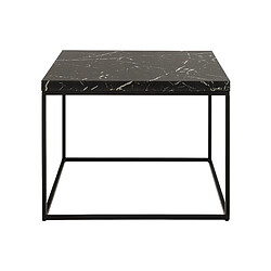 Lisa Design Alamosa - table basse - effet marbre noir - 60 cm