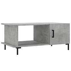 Maison Chic Table basse,Table Console Table d'appoint, Table pour salon gris béton 90x50x40 cm bois d'ingénierie -MN94499