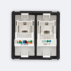 Acheter Ledkia Prise Internet RJ45 CAT 6 + RJ11 Téléphone Modern Blanc