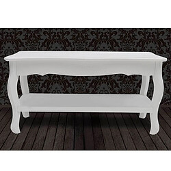 Avis vidaXL Table basse 2 couches MDF Blanc