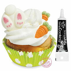 Scrapcooking Décors sucrés lapin et carotte + Stylo de glaçage noir