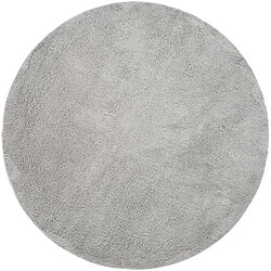 Hadorn Tapis shaggy 125x125 gris argenté Luzern