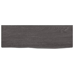 Maison Chic Étagère murale flottante,Etagère de rangement gris foncé 60x20x2 cm bois chêne massif traité -MN87010