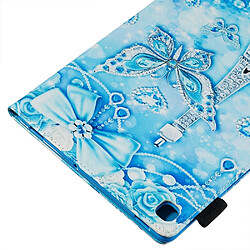 Avis Etui en PU impression papillons de cristal pour votre Samsung Galaxy Tab S5e SM-T720/T725