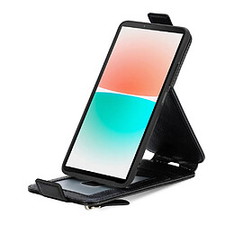 Etui en PU fermoir magnétique avec support pour votre Sony Xperia 10 IV 5G - noir