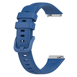 Bleu saphir-Bracelet de montre en silicone Bracelet d'interface en métal pour huawei band7