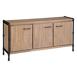 Atmosphera, Createur D'Interieur Buffet design bois et métal industriel Siam - L. 160 x H. 80 cm - Noir