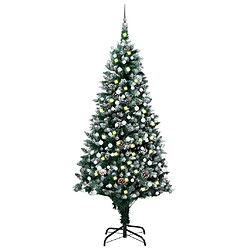 vidaXL Arbre de Noël artificiel pré-éclairé/boules pommes de pin 240cm