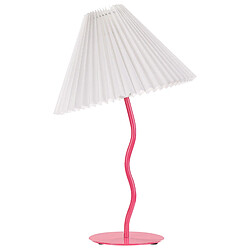 Beliani Lampe à poser en métal rose ALWERO