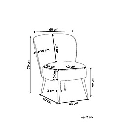 Avis Beliani Fauteuil VOSS Tissu Vert foncé