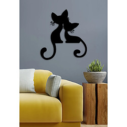 Acheter EPIKASA Décoration en Métal Chats, Noir, Métal, 60x1,5x66 cm