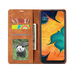 Acheter Wewoo Housse Coque Pour Galaxy A60 Forwenw Dream Series Oil Edge Fort Magnetism Étui à rabat horizontal en cuir avec support et fentes cartes et portefeuille et cadre photo marron