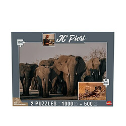 GOLIATH - Puzzle - Collection JC Pieri - Elephants Namibie et Lionceaux Tanzanie