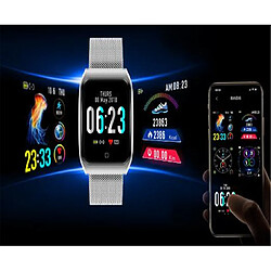 Avis YP Select 1,3 pouces Écran couleur Pression artérielle Moniteur de fréquence cardiaque Sport Bluetooth Smart Wristband Watch-Argenté