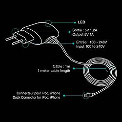 Chargeur secteur iphone 5, iPad 4 CAMPUS apple certified