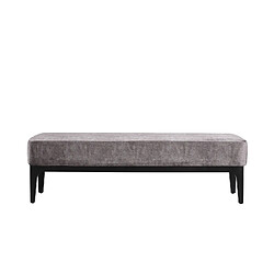 Bout de Lit Banquette Tromso Pärumm Banc Rembourré en Tissu Marron 153x46x46 cm pas cher