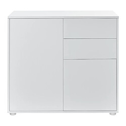 Acheter Helloshop26 Commode avec 2 tiroirs 2 portes 74 x 79 x 36 cm blanc mat 03_0006818