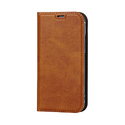 Coque en TPU + PU avec support et porte-carte marron pour votre iPhone 13 mini 5.4 pouces