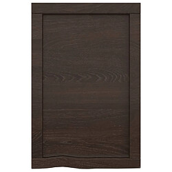 Maison Chic Étagère murale flottante,Etagère de rangement marron foncé bois chêne massif traité -MN40175 pas cher