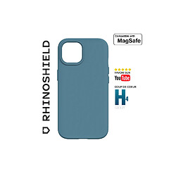 RhinoShield Coque Compatible avec [iPhone 16 Plus] SolidSuit Compatible avec Magsafe - Coque Fine avec Technologie d'absorption des Chocs et Finition Premium Mate - Océan Bleu