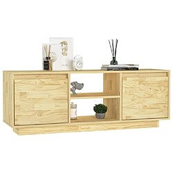 Avis vidaXL Meuble TV 110x30x40 cm bois de pin massif