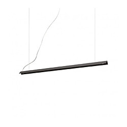 Ideal Lux eal Lux Suspension V-Line - Noir Suspension LED intégrée - Métal - 1 ampoule - IP20 - 16W max - Dimensions L110 x P3,4 cm - Noir