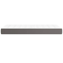 Avis vidaXL Matelas de lit à ressorts ensachés Gris 90x200x20 cm Similicuir