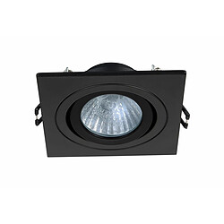 Lumière Downlight Encastrable Carré Inclinable Noir Mat IP65