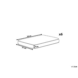 Avis Beliani Lot de 6 coussins de chaise blancs 31 x 39 cm TOLVE