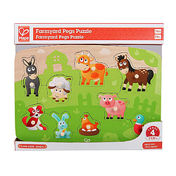 Hape Puzzle à boutons animaux de la ferme