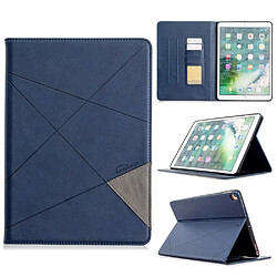 Etui en PU motif géométrique avec support bleu pour votre Apple iPad 10.2 (2019)/Air 10.5 pouces (2019)/Pro 10.5 pouces (2017)